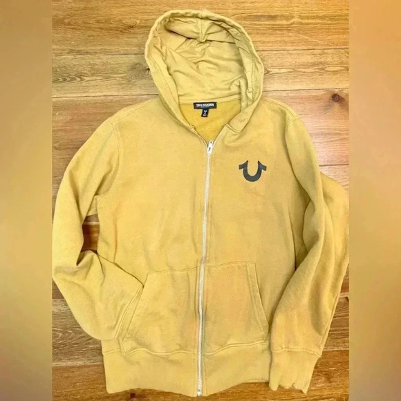 True Religion | Mustard Color Hoodie | Full Zip | Women’s S - Picture 2 of 2